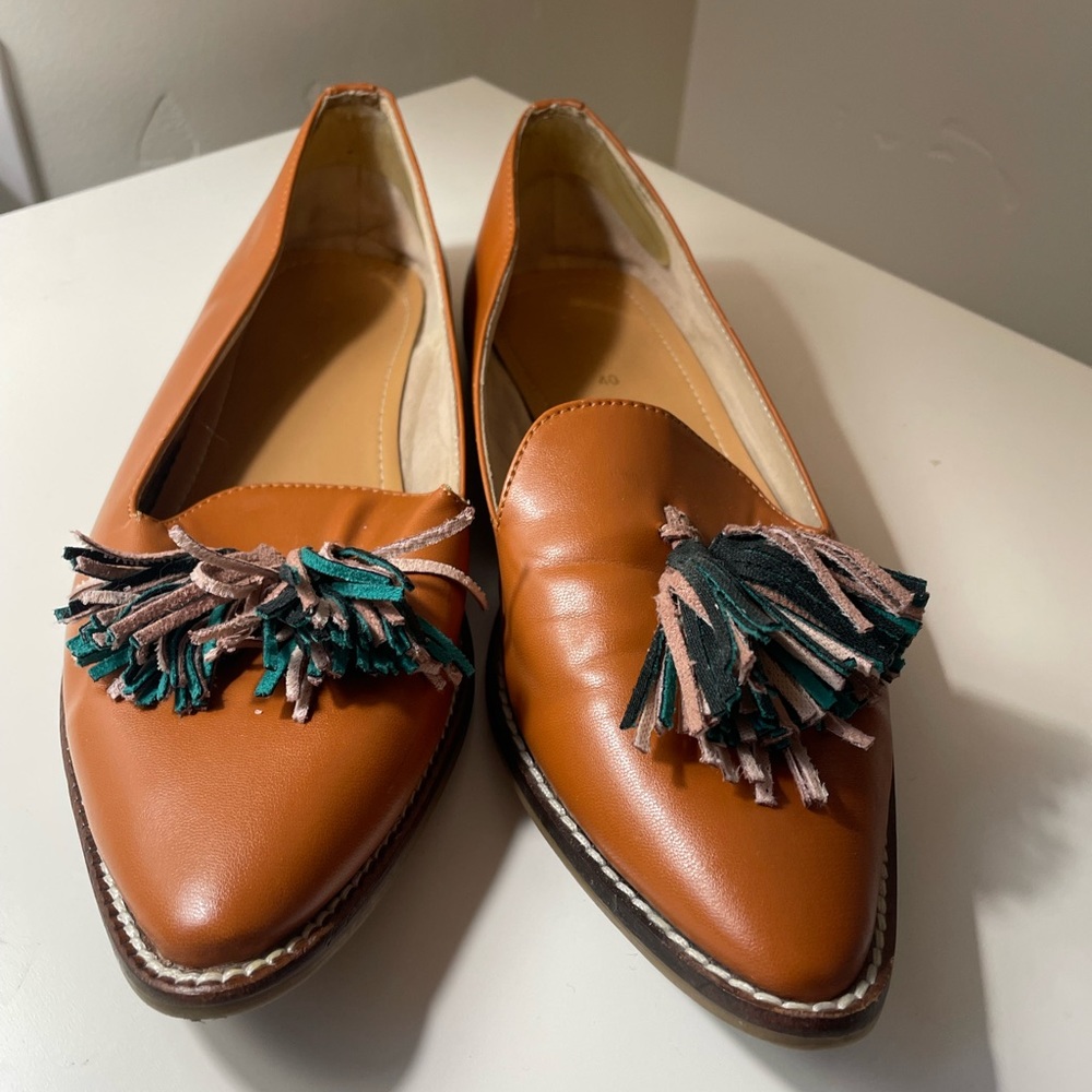 Loafers with tassels UK size 40 fits like 8.5